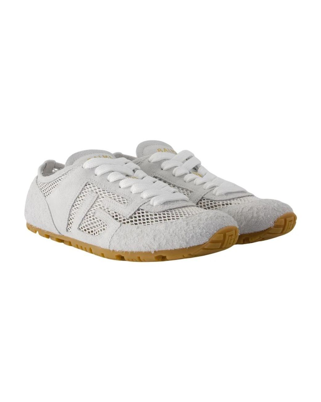 Balmain White Racer 45 Sneakers