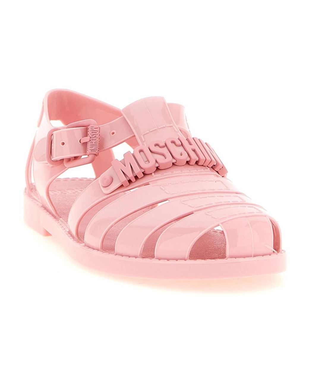 Moschino Pink Flat Sandals
