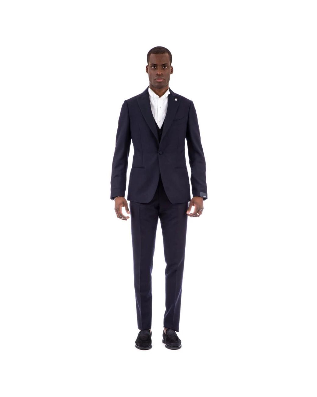 Lardini Blue Single Breasted Suits for men
