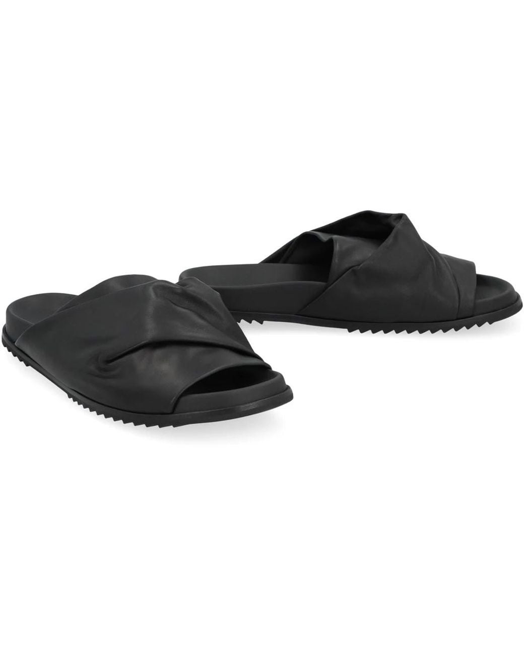 Rick Owens Black Sliders for men