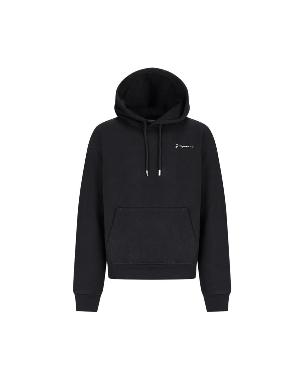 Jacquemus Black Signature Logo Hoodie for men