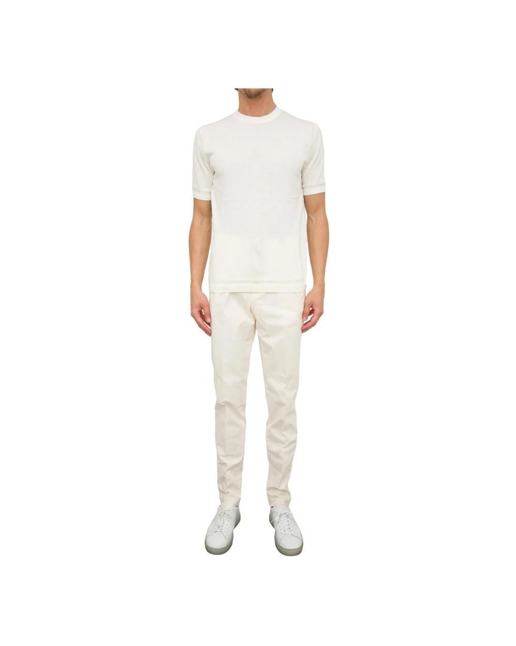Peserico Natural Slim-Fit Trousers for men