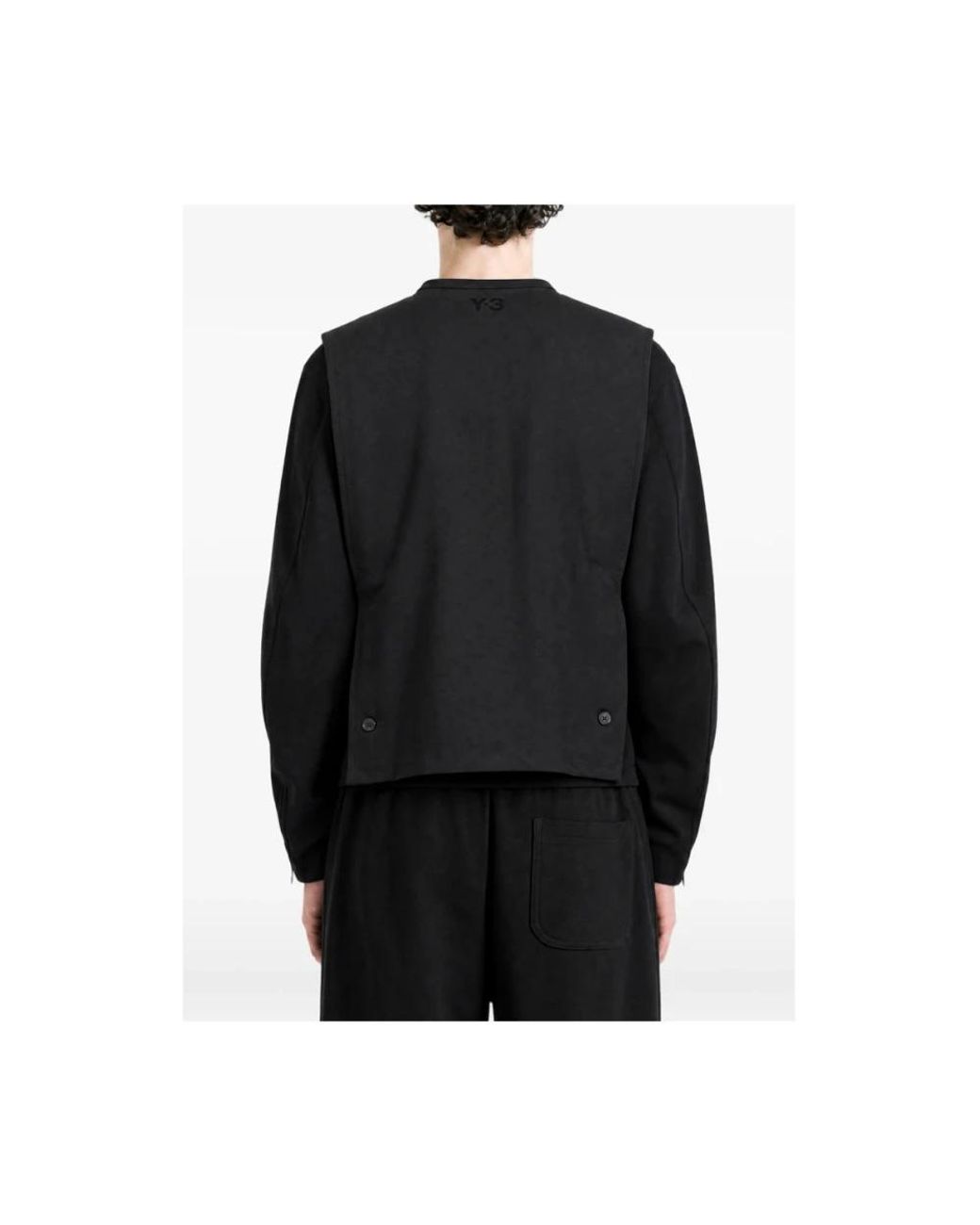 Double-Breasted Coats Y-3 de hombre de color Black