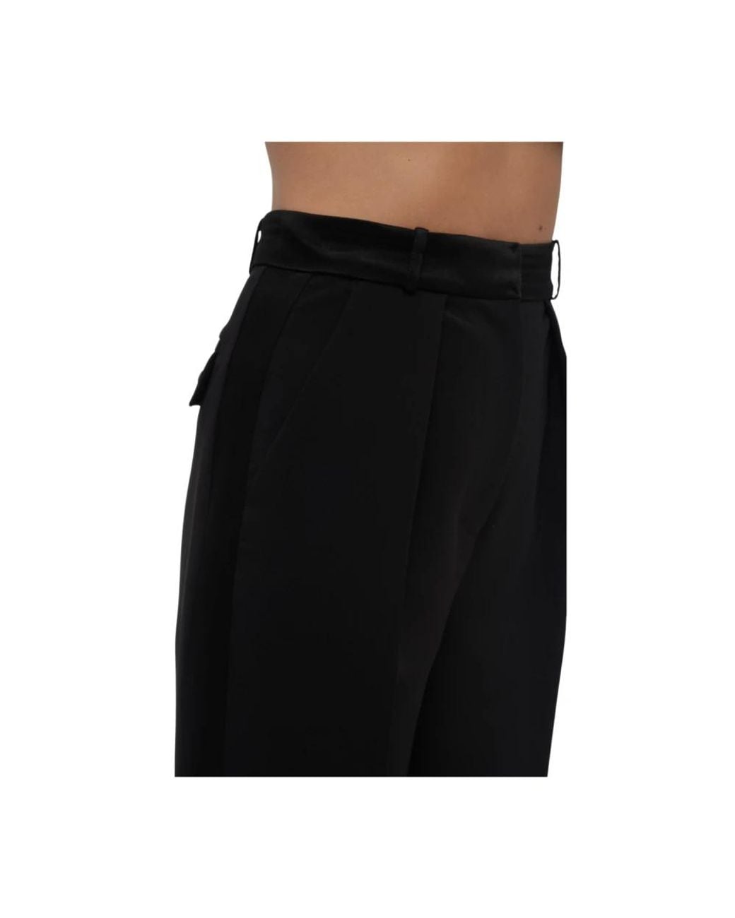 Elisabetta Franchi Black Wide Trousers