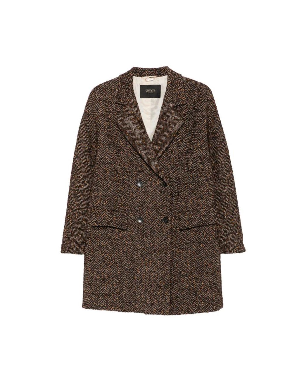 Seventy Brown Double-Breasted Coats