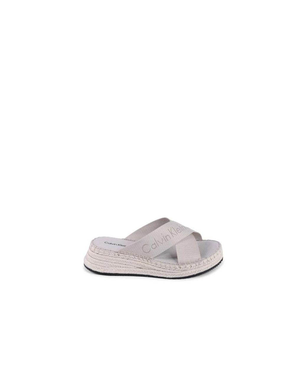 Calvin Klein White Polyester Keilabsatzschuhe