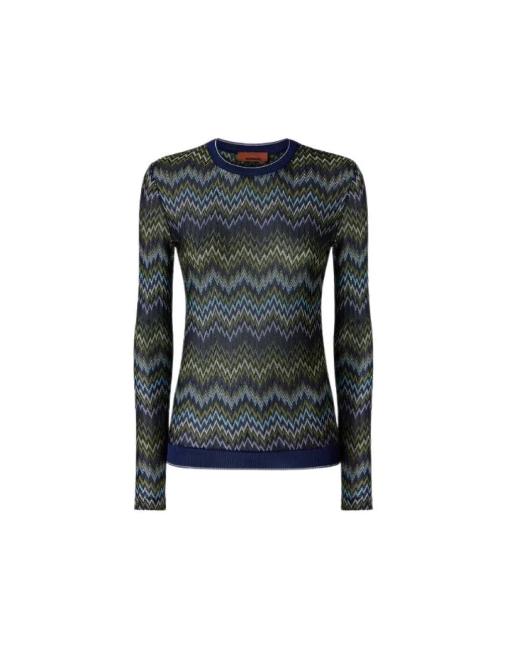 Missoni Blue Round-Neck Knitwear
