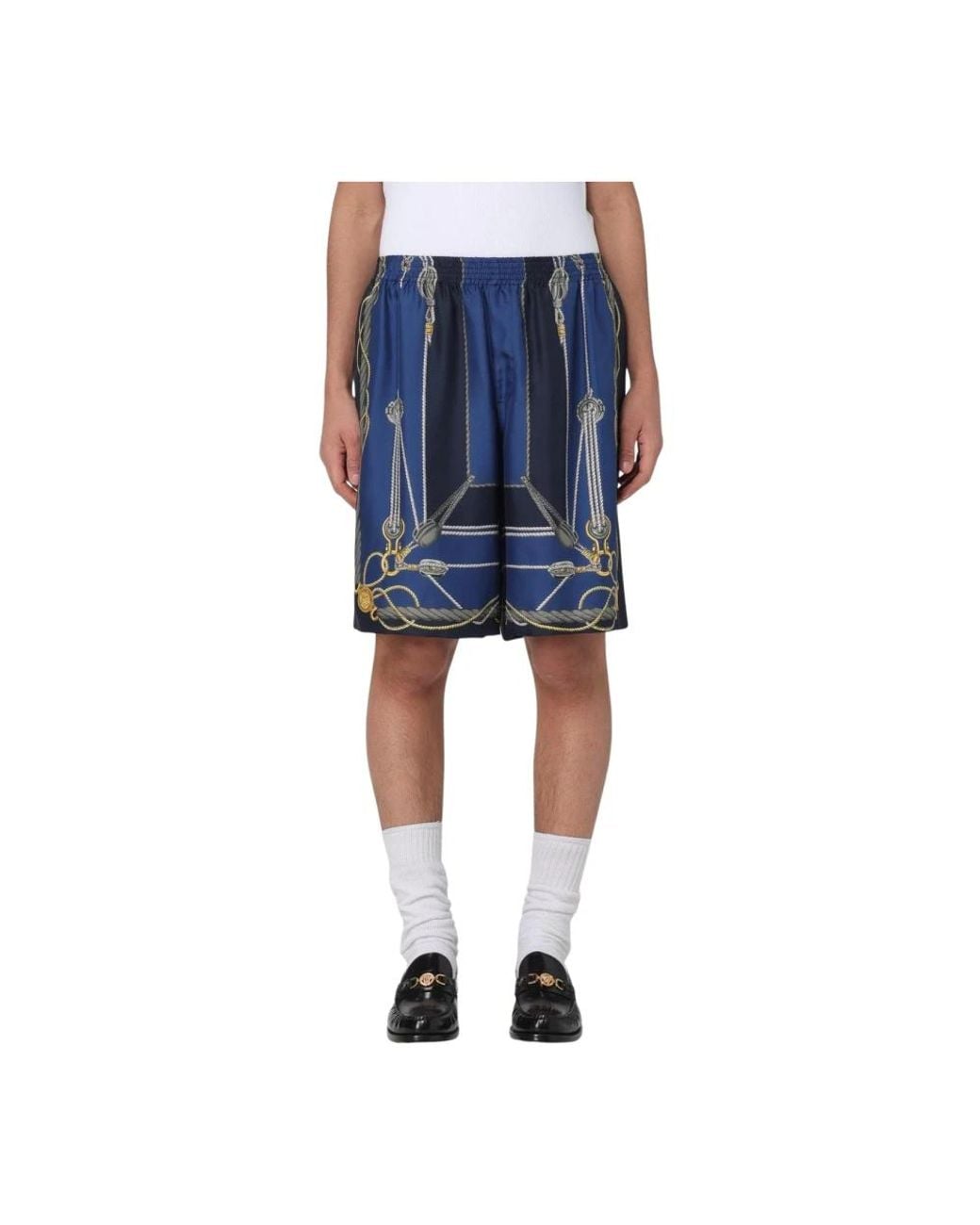 Versace Blue Casual Shorts for men