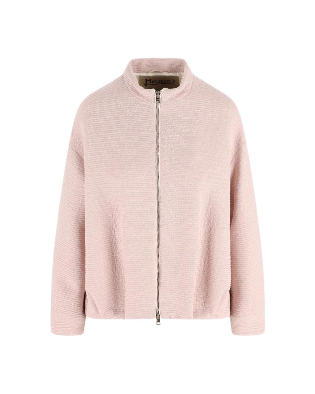 Herno Veiled Sequins Coat in het Pink