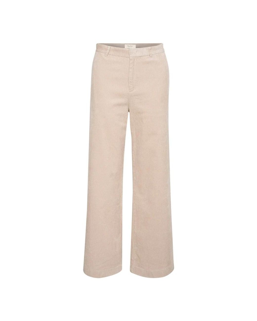 Part Two Broeken ,Lichte Straight-Leg Broek Perfect Bleek in het Natural