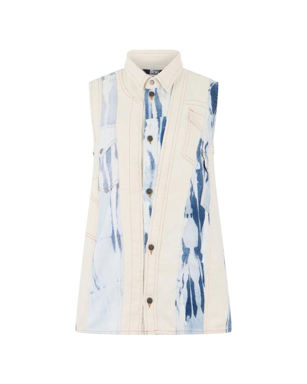 DIESEL Blue Sleeveless Tops