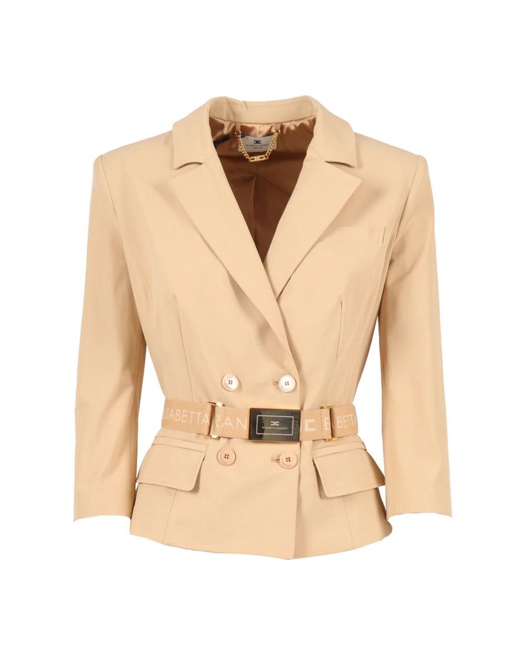 Elisabetta Franchi Natural Blazers