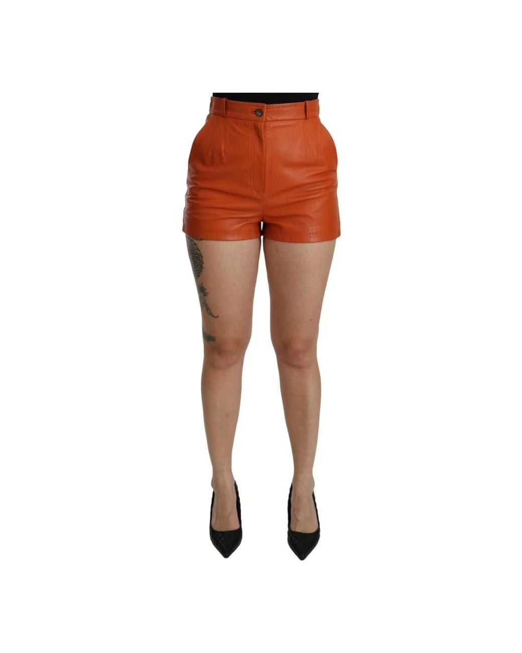 Dolce & Gabbana Orange Short Shorts