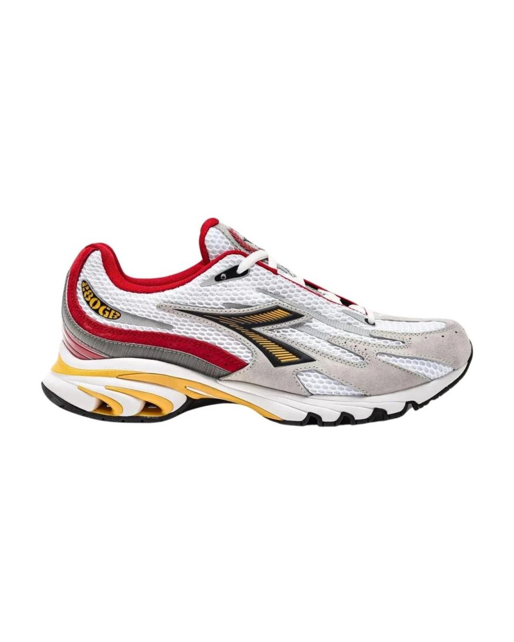 Diadora Schoenen ,Wit ,Leer Chunky Running Sneaker in het Gray voor heren