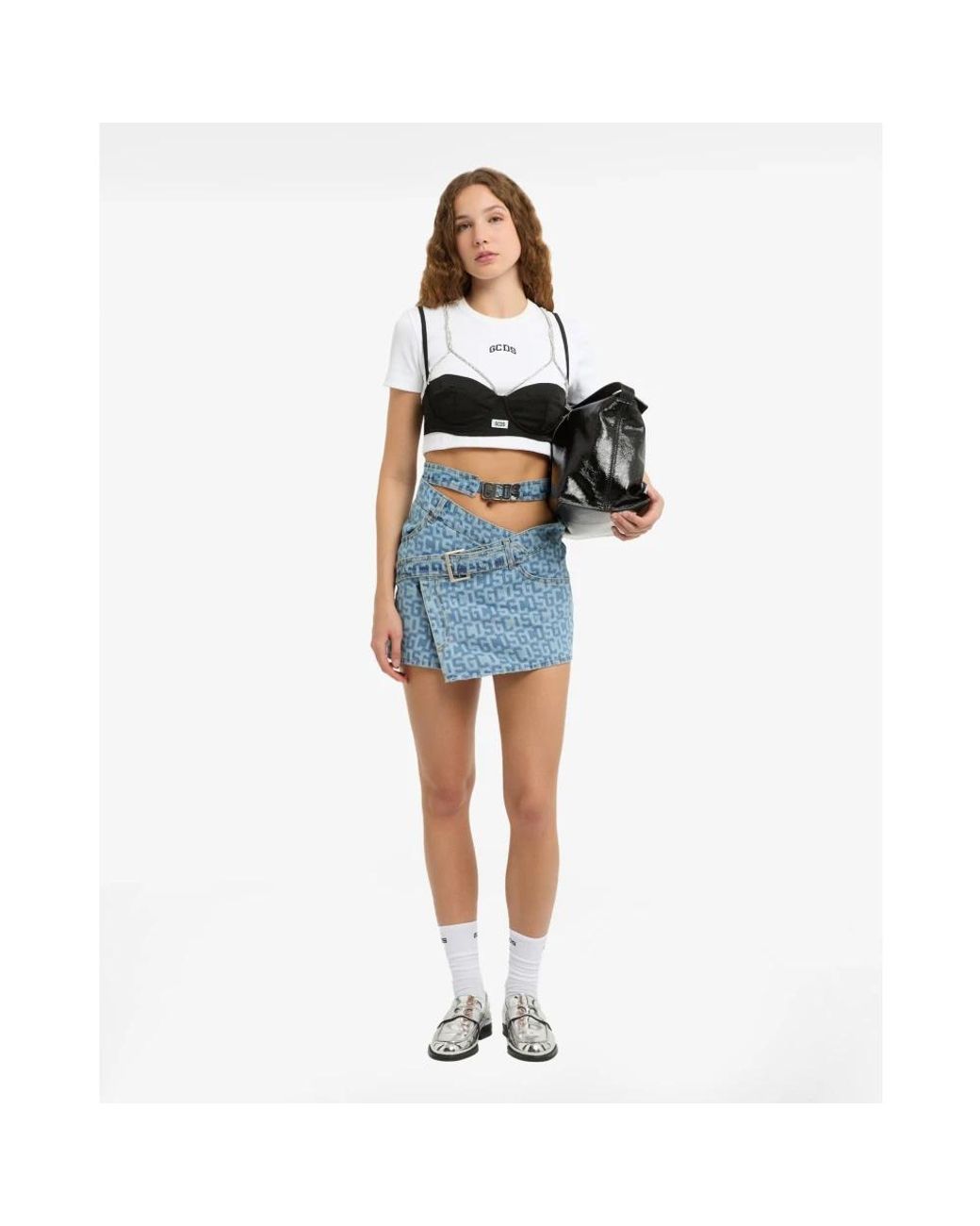 Gcds Blue Denim Skirts