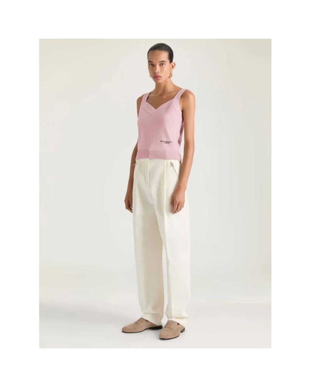 Givenchy Pink V-Neck Knitwear