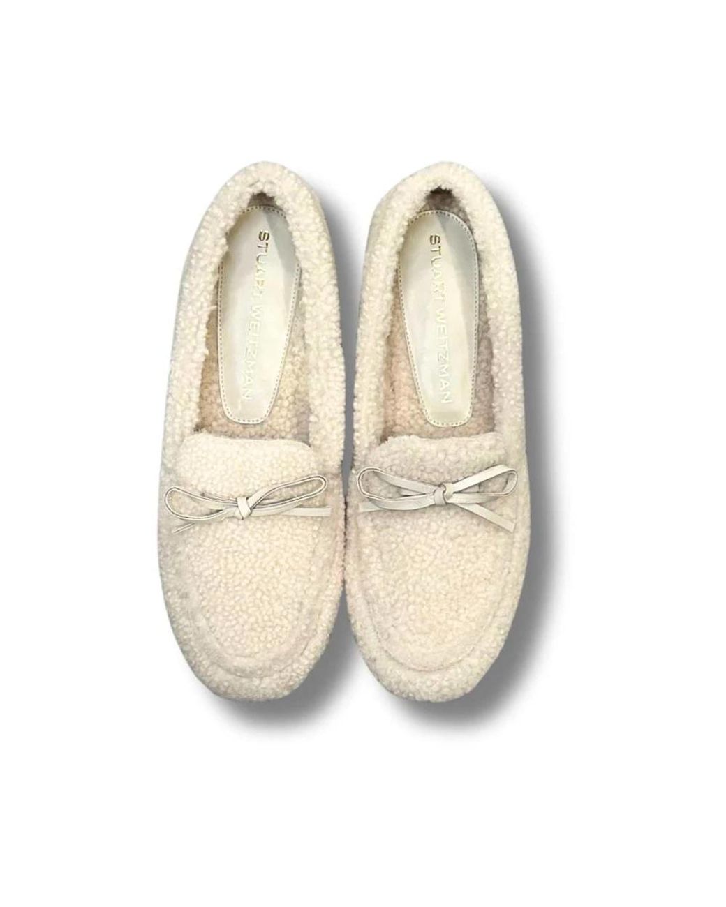 Stuart Weitzman White Slippers