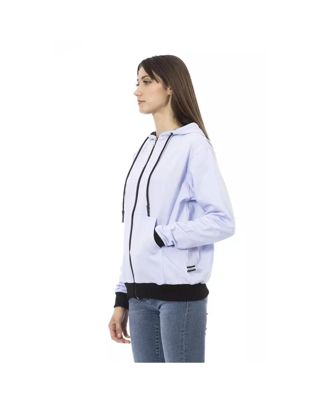 Baldinini Hoodies & Sweatvesten ,Blauw ,Katoen Trend Katoenen Sweater in het Blue