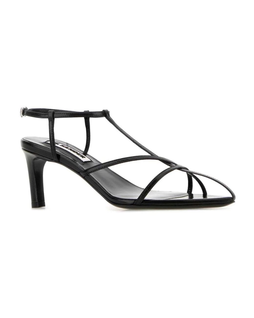 Jil Sander Black High Heel Sandals