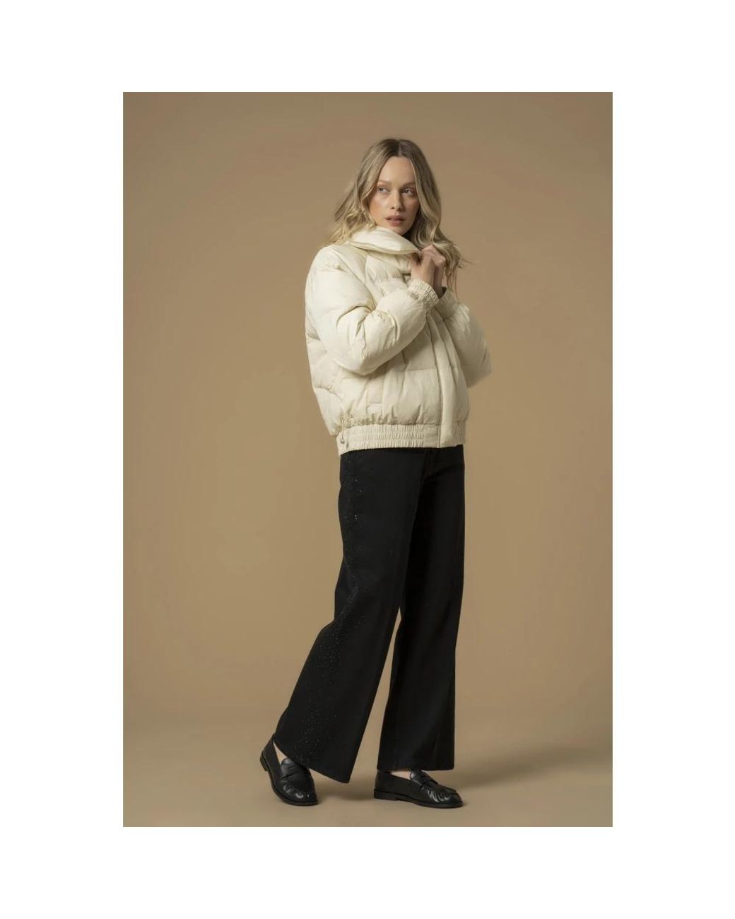 Winter Jackets Kocca de color Natural