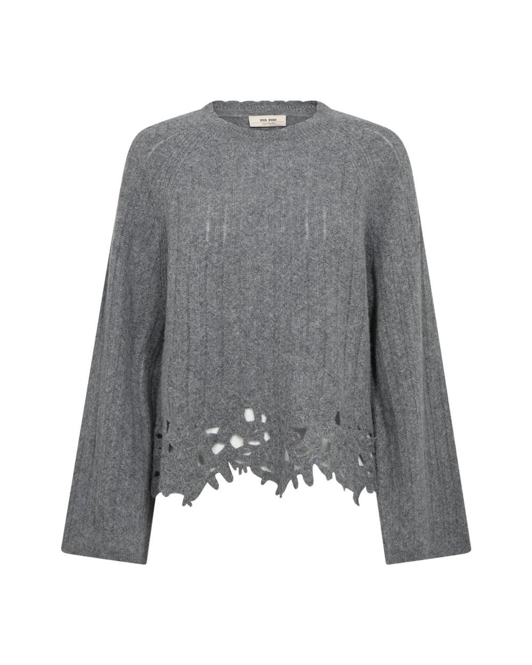 Mos Mosh Gray Round-Neck Knitwear