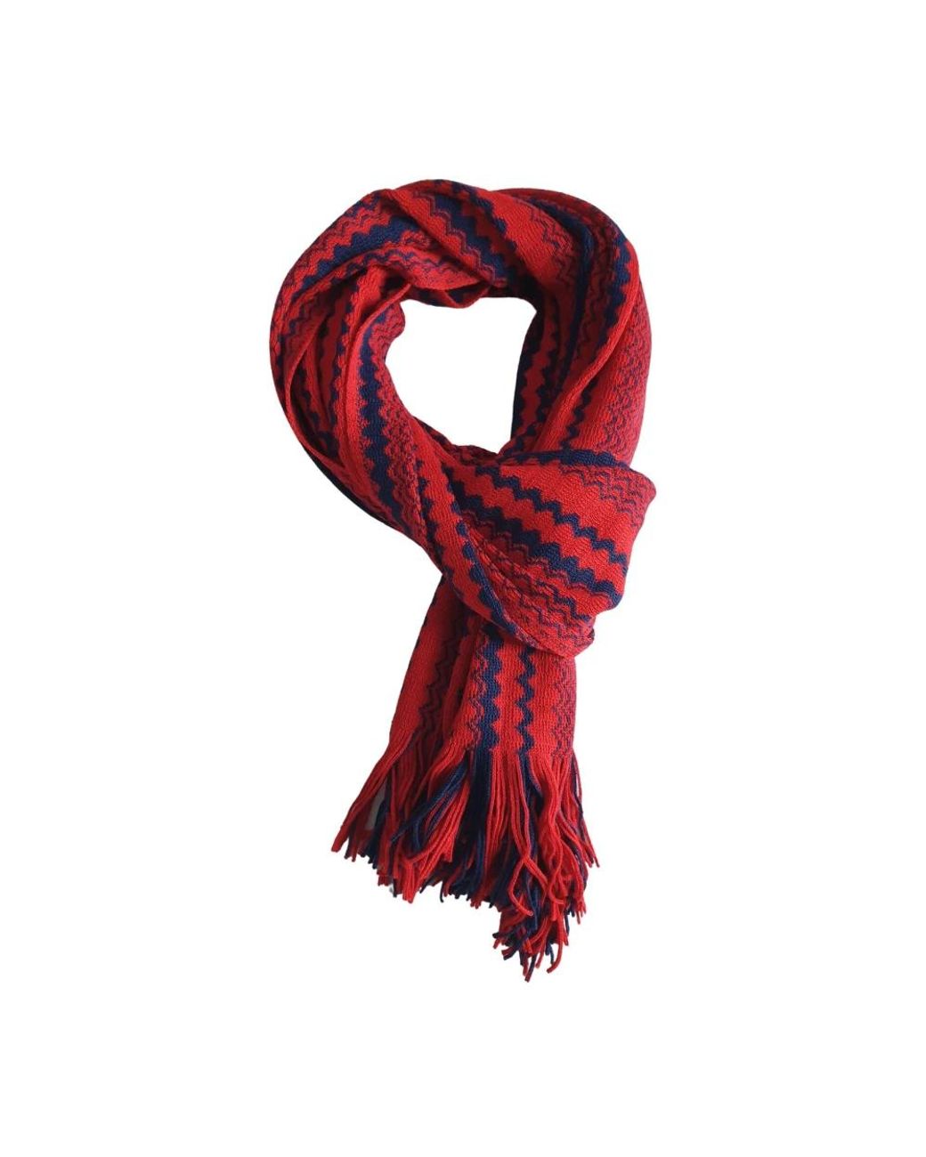 Missoni Accessoires ,Rood ,Wol Geometrische Wollenmix Sjaal in het Red