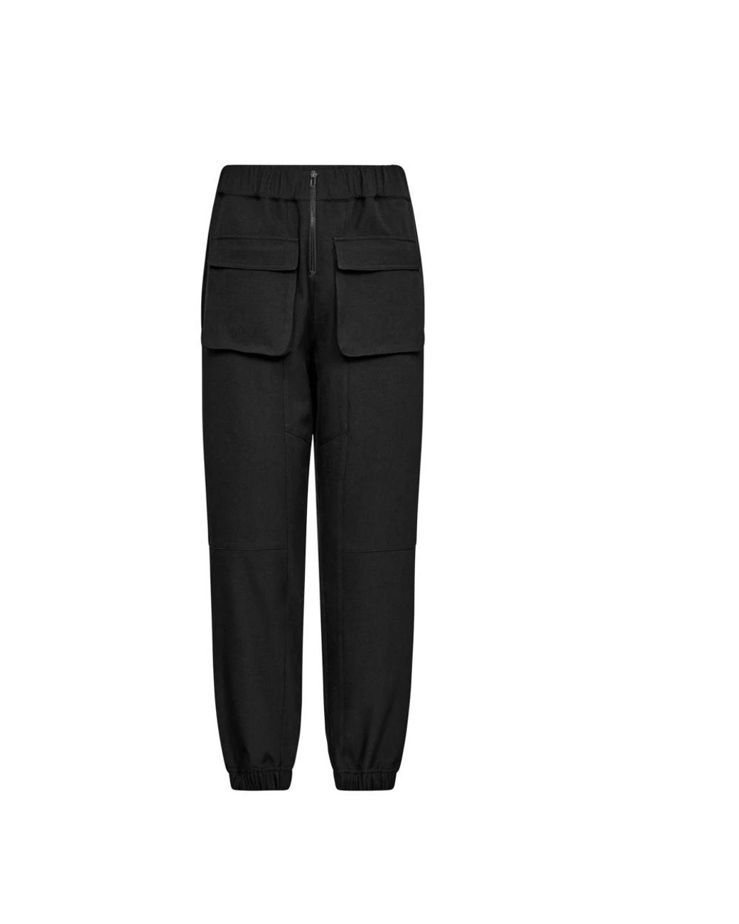 co'couture Broeken ,Zwart ,Polyester Zwarte Broek Met Zakken En Ritsdetail in het Black
