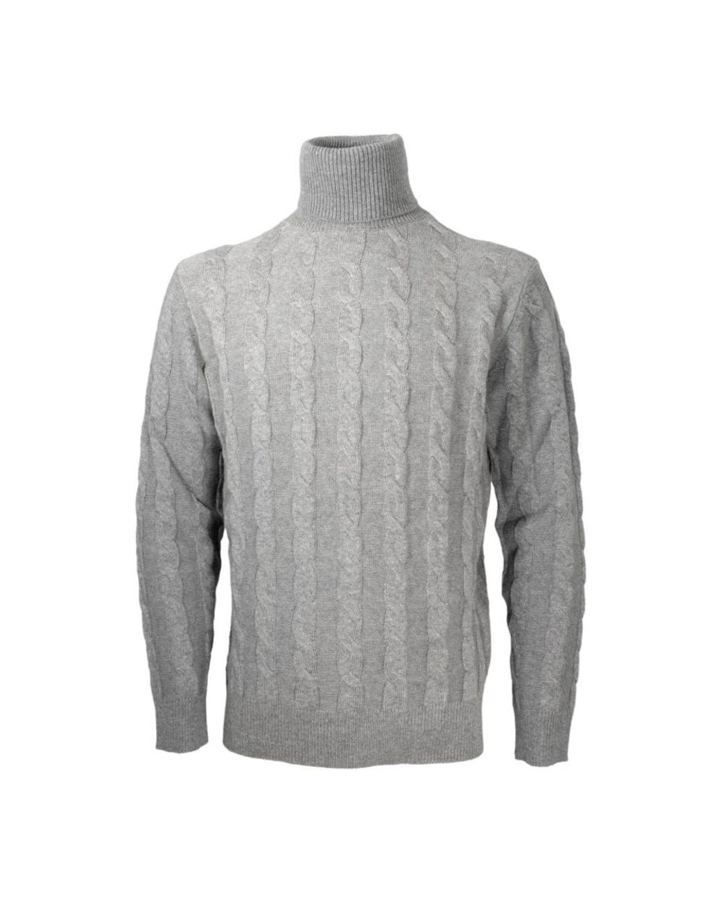 Cashmere Company Gray Turtlenecks for men