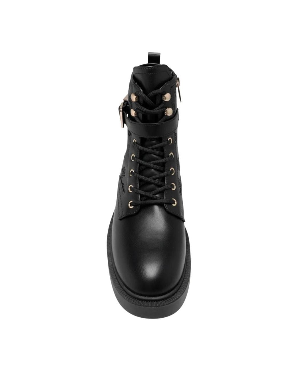 Guess Black Lace-Up Boots