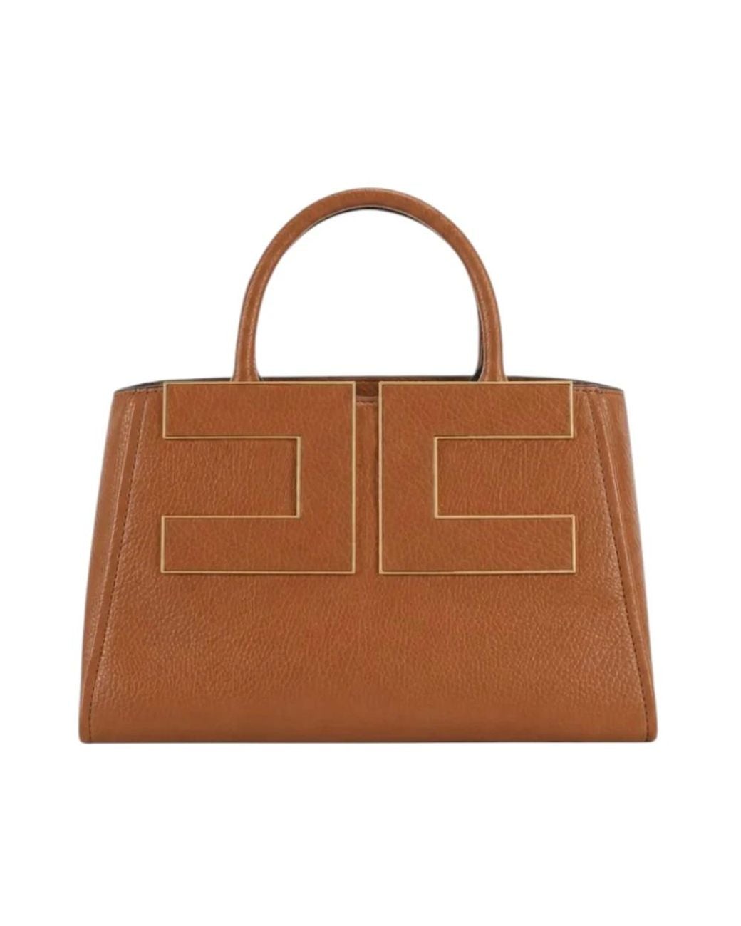 Elisabetta Franchi Brown Shopping Bags