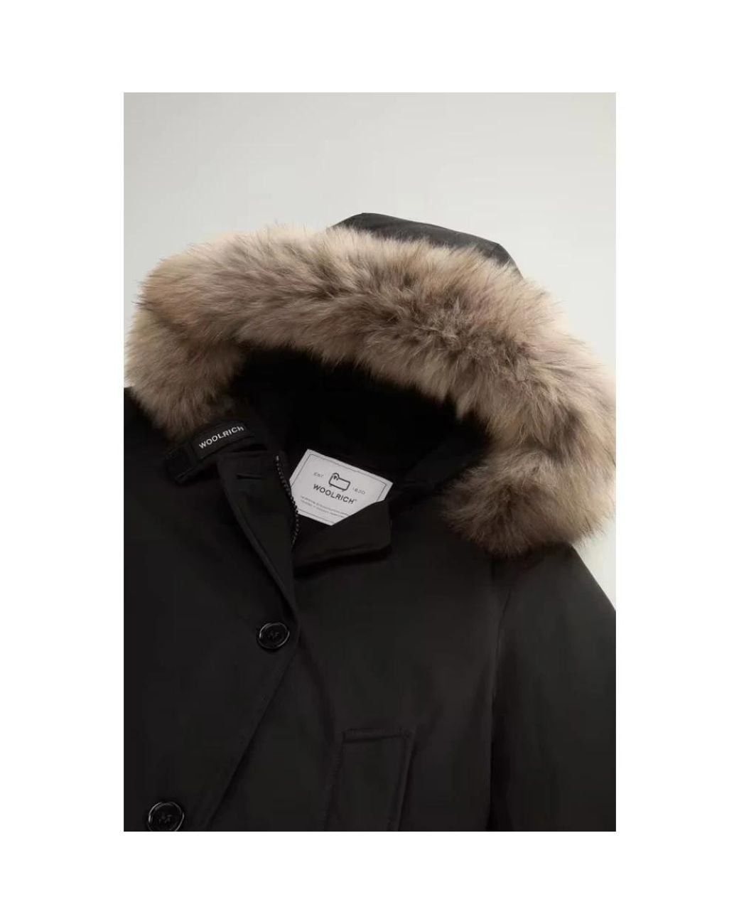 Woolrich Black Faux Fur & Shearling Jackets