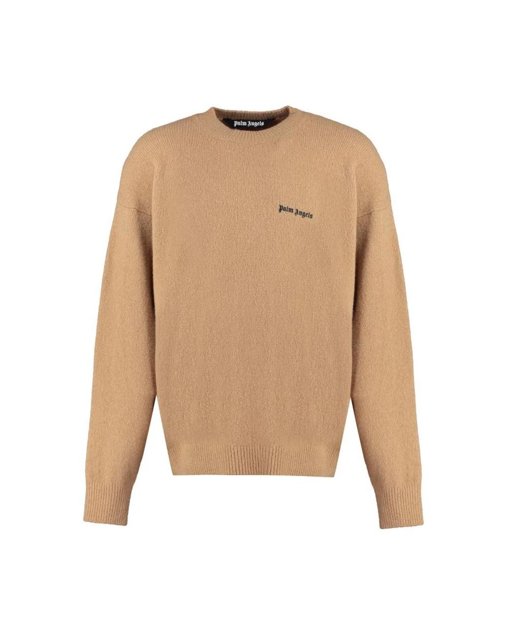 Palm Angels Natural Round-Neck Knitwear for men