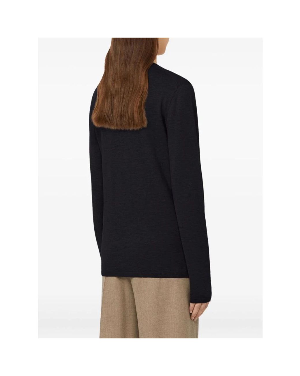 Max Mara Blue V-Neck Knitwear