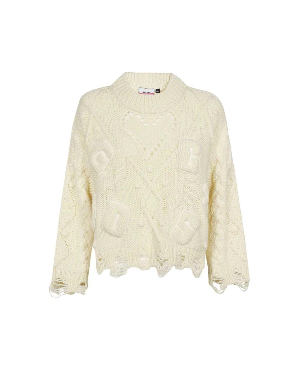 Gcds Natural Round-Neck Knitwear