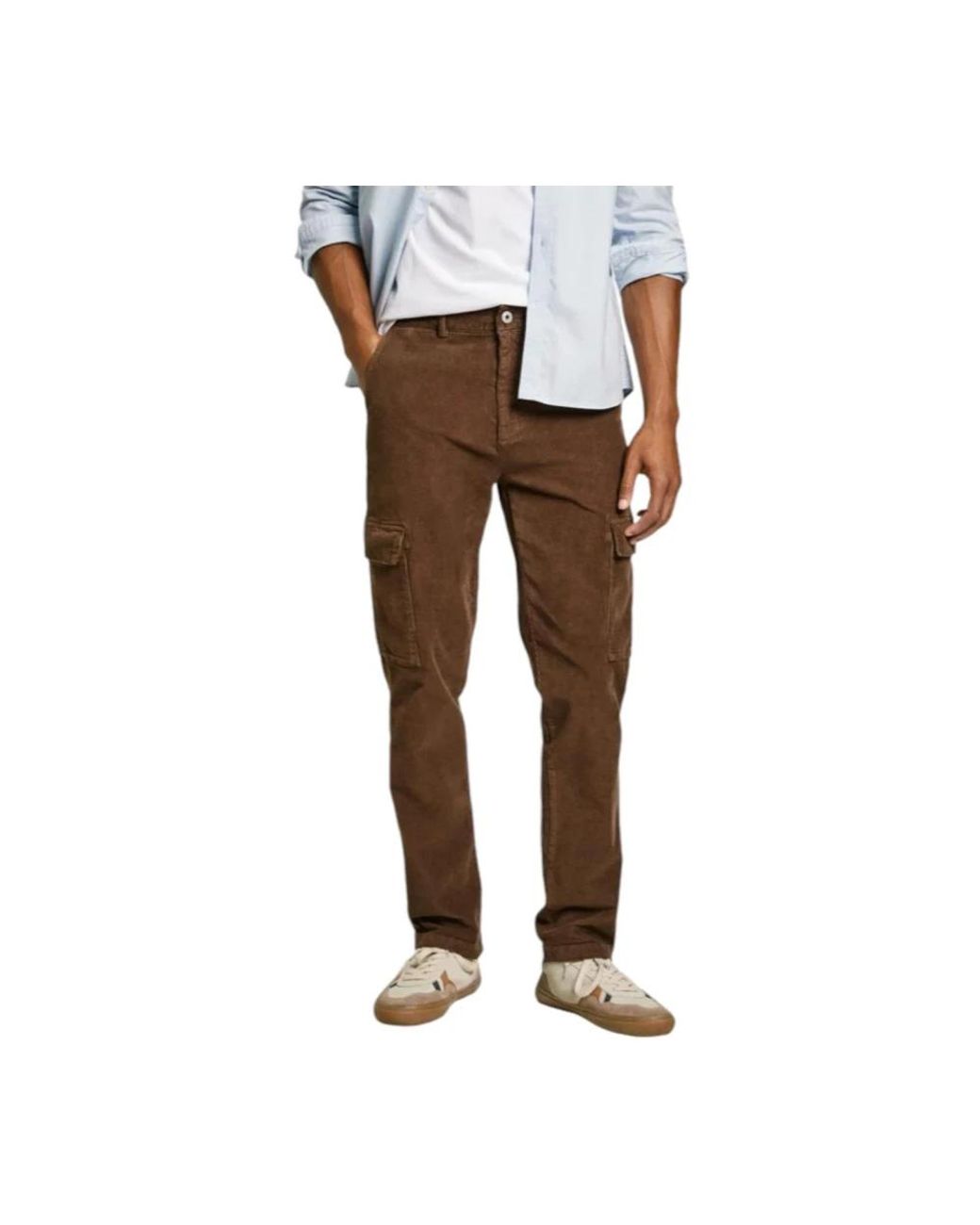 Pepe Jeans Brown Slim-Fit Trousers for men