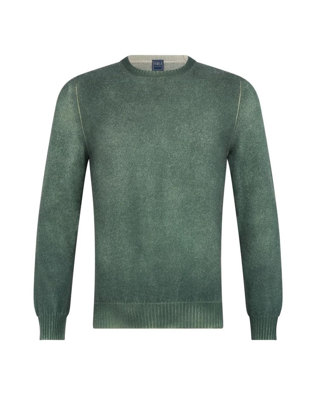 Fedeli Green Round-Neck Knitwear for men