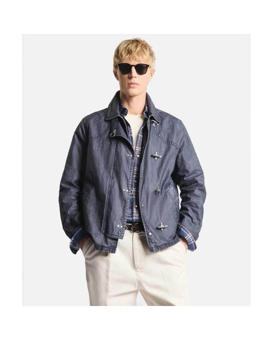 Fay Blue Denim Jackets for men