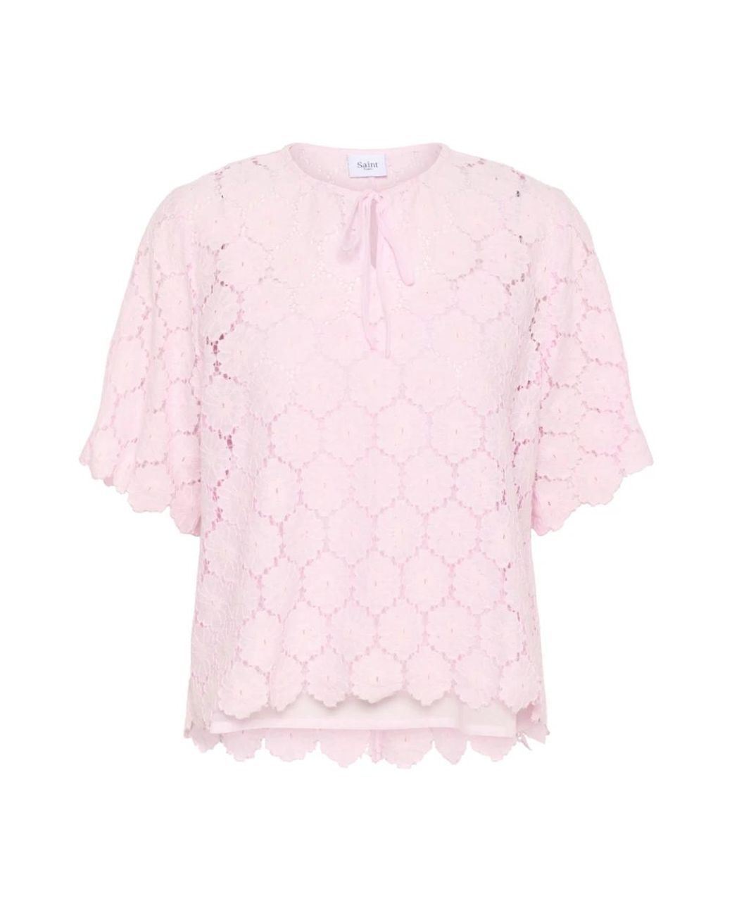 Saint Tropez Overhemden ,Roze ,Tule Blouses in het Pink
