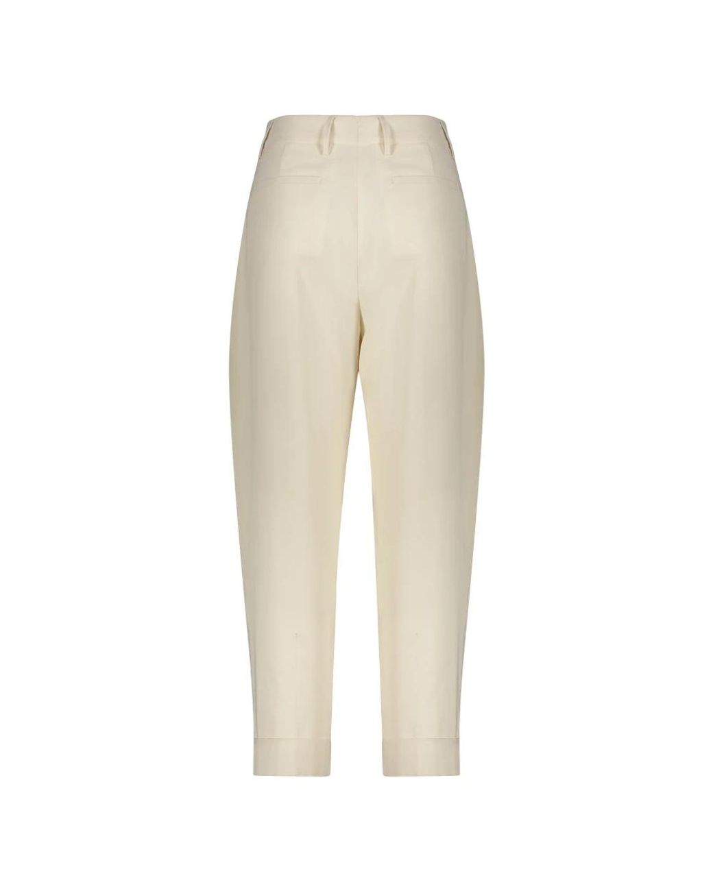 Moorer Natural Cropped Trousers