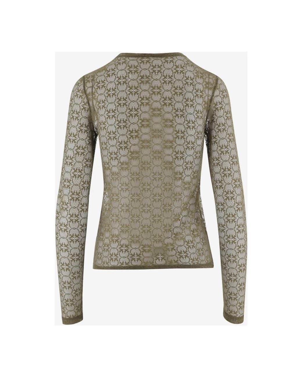 Pinko Green Round-Neck Knitwear