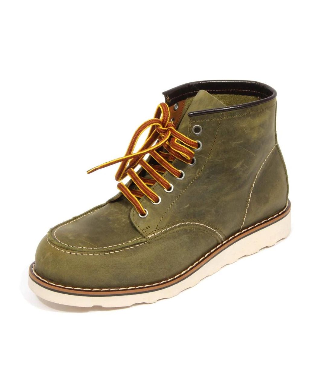 Bekk Green Lace-Up Boots for men