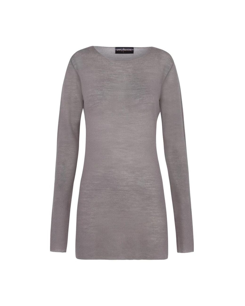 Cortana Gray Round-Neck Knitwear