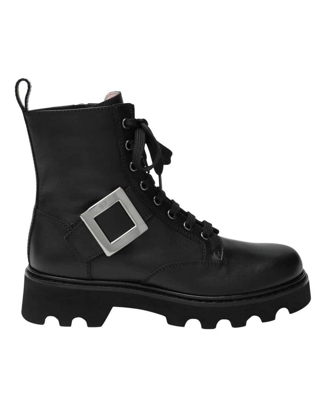 Roger Vivier Black Lace-Up Boots