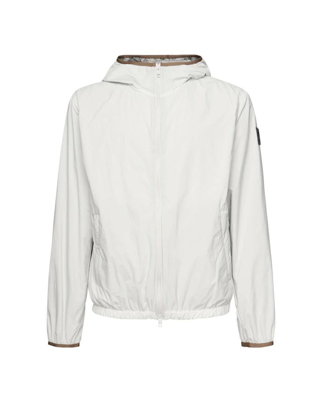 Fay Jassen ,Wit ,Polyester Witte Windbreaker Met Capuchon En Ritssluiting in het White voor heren