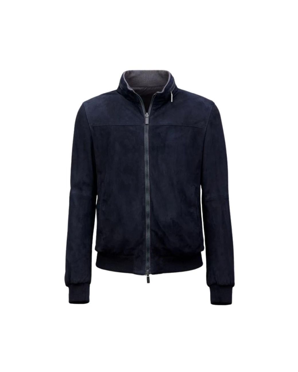 Gimo's Jassen ,Blauw ,Suède Leather Jassen in het Blue voor heren