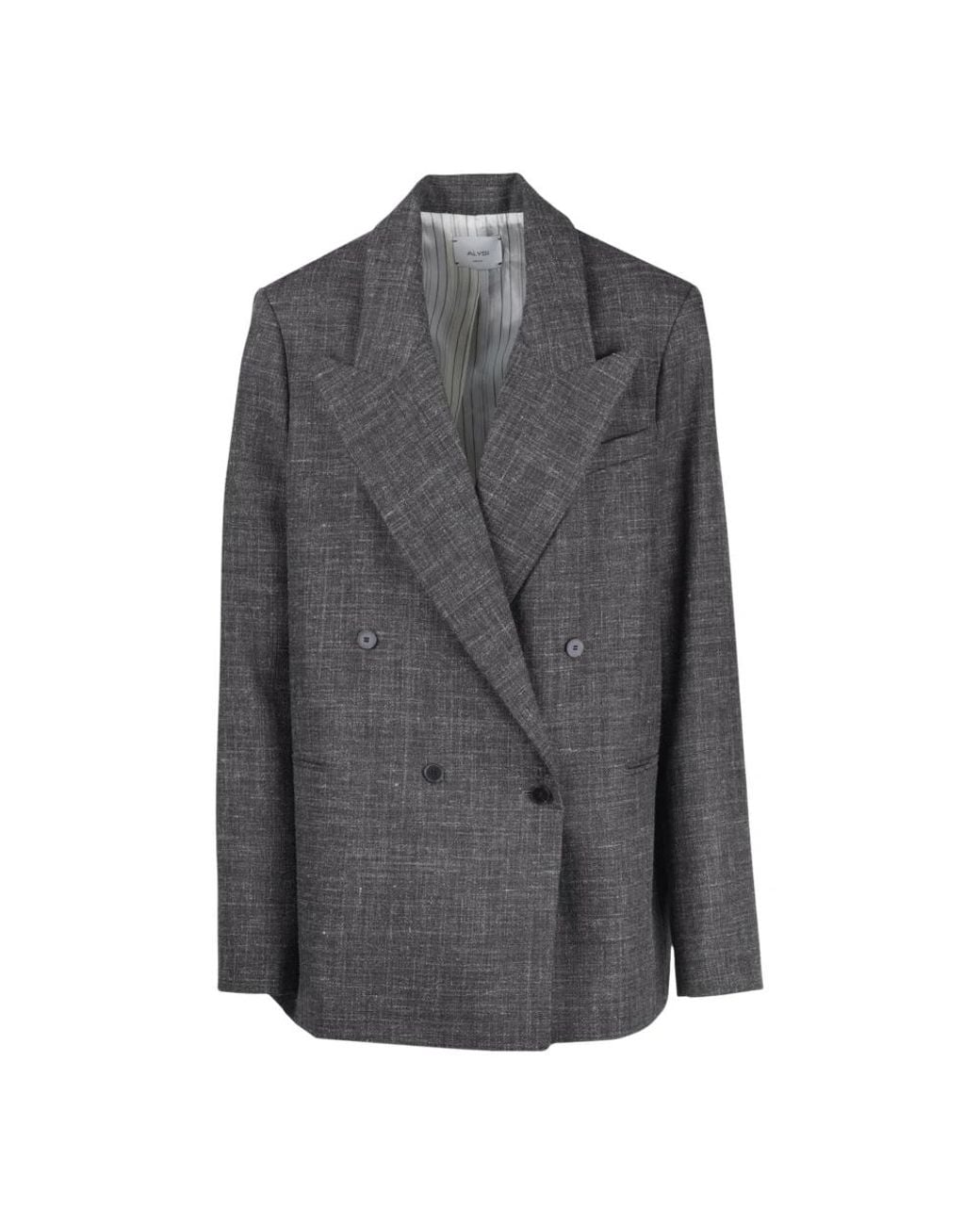 Alysi Satin Blazer in het Gray