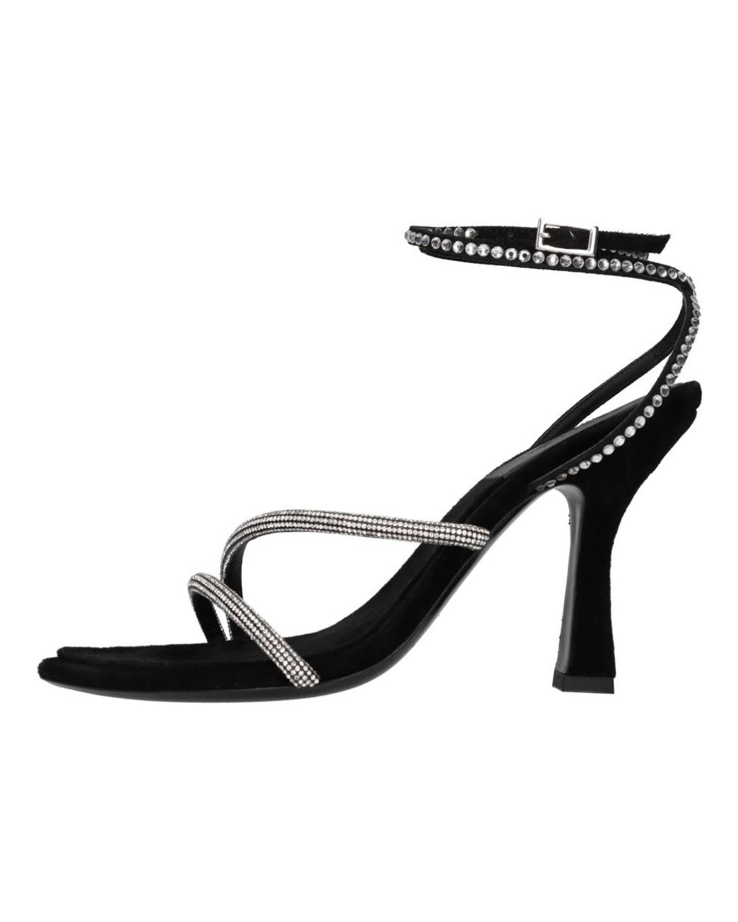 3Juin Black High Heel Sandals