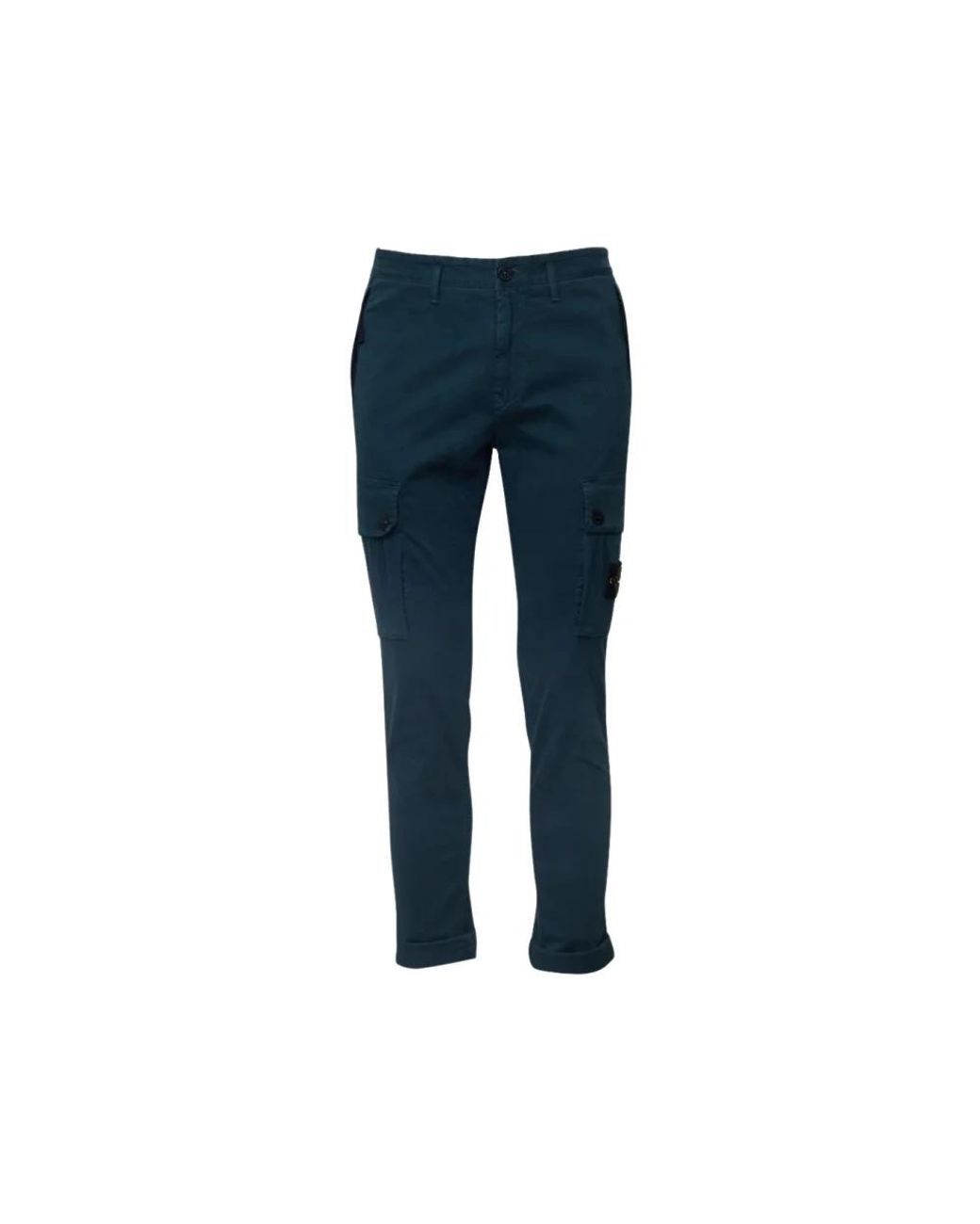 Stone Island Blue Slim-Fit Trousers for men