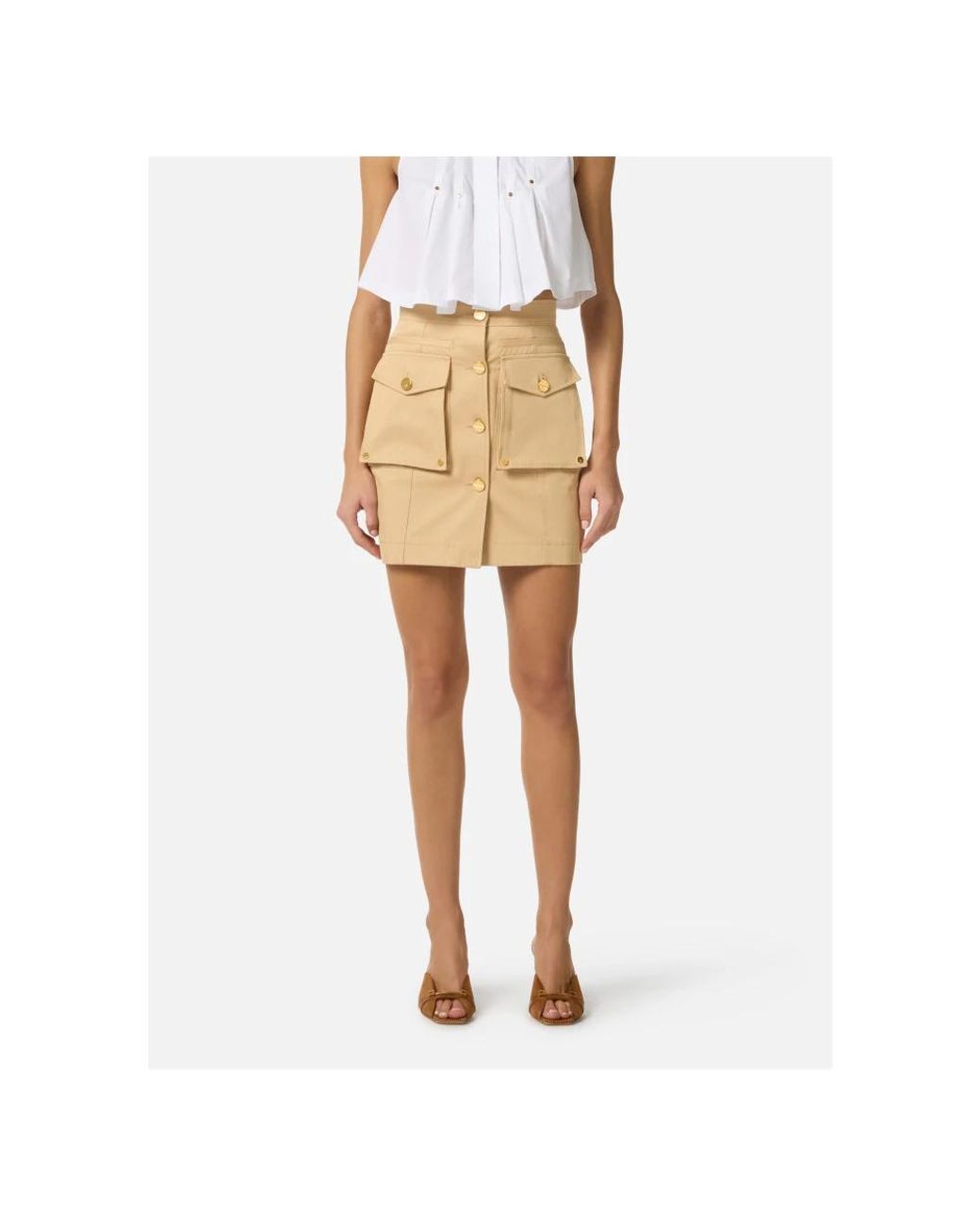 Elisabetta Franchi Natural Short Skirts