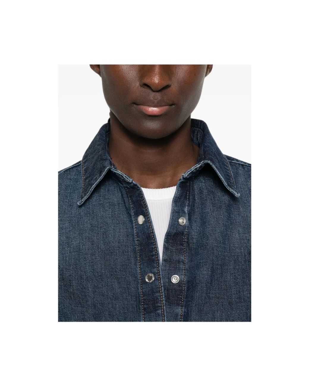 7 For All Mankind Blue Shirts